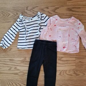 18-24M Gap Old Navy Long Sleeve Top and Leggings Set of 3